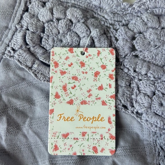 NWT Free people Sweet Something Tank, Frosted Lilac, Size S, BoHo Chic - Picture 3 of 7